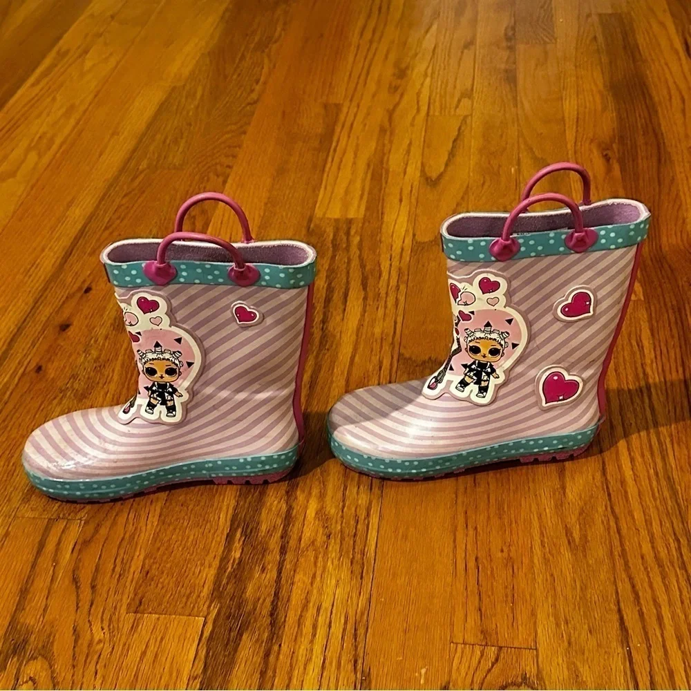 L.O.L. Surprise! Girls Rainboots, Fancy and Fresh, 100% Rubber, Waterproof